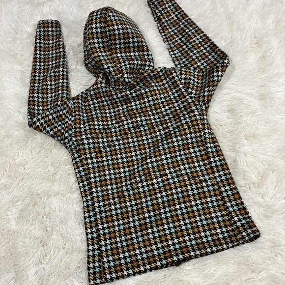 Burton Houndstooth Hooded Fleece Lined Woman’s Jacket Small - Picture 10 of 13